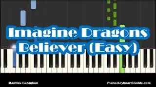 Imagine Dragons Believer Easy Piano Tutorial - How To Play