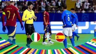 EURO 2024 - ITALY VS SPAIN | PES 2021 GAMEPLAY
