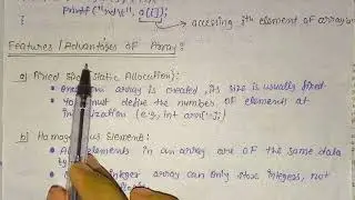 Lec 52 Features of an Arrays 