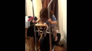 Xander works out