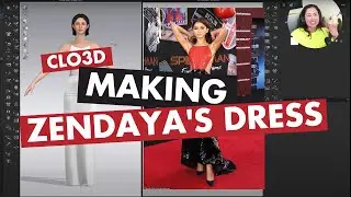 Making a Zendaya inspired dress on CLO3D | Livestream