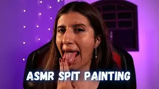 ASMR Spit Painting (mouth sounds) - Asmr español
