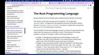 [강좌 안내] 중급 2년차 1학기(The Rust Programming Language)