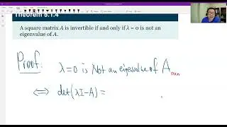 Theorem 5.1.4 (Eigenvalue and Invertibility)