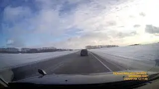 Переворот машины на трассе Барнаул - Бийск 04.01.2020