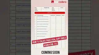 Create Index Paper for Practical File Using HTML in 1 Minutes