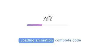 Loading animation using HTML, CSS, and Js | Animated progress bar || complete code