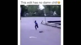 Kid falls on skateboard vine