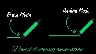 Pencil drawing animation using html css #css #html