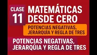 🧮 Clase 11 – Matemáticas desde Cero: Potencias Negativas, Jerarquía de Operaciones y Regla de Tres