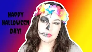 MAQUILLAJE DE CATRINA FACIL Y BONITO PARA HALLOWEEN