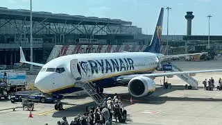 Ryanair Boeing 737MAX 8 taking off from London Stansted