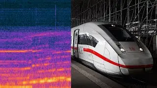 Sehr laute Motoren eines ICE 4