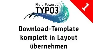 TYPO3 Flux Tutorial Part #1 - Template in Providerextension-Layout übernehmen [8.7.x] [FluidTYPO3]