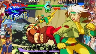 Rogue Playthrough - X-Men vs. Street Fighter [ARCADE][HD]