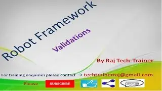 Robot Framework Tutorial - Python - Selenium (Part-17) : Validations