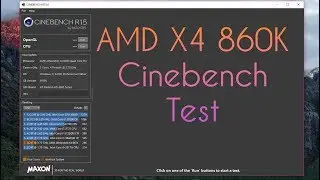 AMD 860k BENCHMARK Cinebench test [Chart in the end of the video]