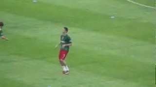 Cristiano ronaldo warming up vs israel
