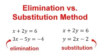 Elimination vs Substitution Method - Solving Systems of Equations
