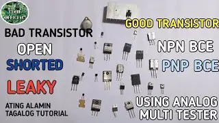 HOW TO CHECK TRANSISTOR USING ANALOG MULTI TESTER (PNP OR NPN)PART 1 TAGALOG