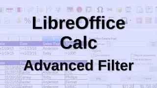 LibreOffice Calc - Advanced Filter