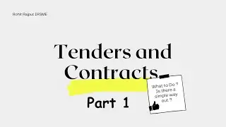 Tenders and Contract