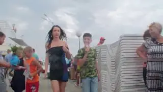 Пляж Чайка (Адлер). Черное море., огромные волны. Chaika Beach (Adler)
