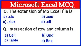 Top 50+ MS Excel MCQ Questions and Answers | MS Excel | Microsoft Excel