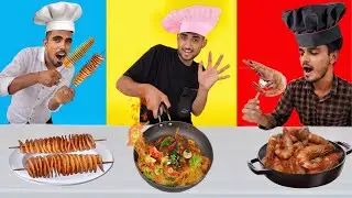 Food cooking challenge with my friends