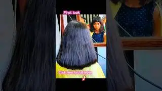 Small Girl hair cutting | long to short apple haircut 