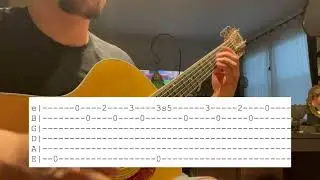 Paint It Black - EASY finger style intro and chorus GUITAR with tab