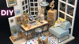 DIY Miniature HOUSE | My cozy office | Relaxing music | What a tiny world