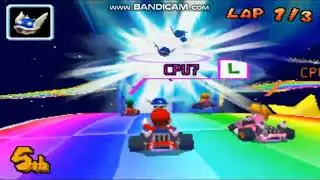 Mario Kart DS Hacked Massive Blue Shell Explosion has BSOD