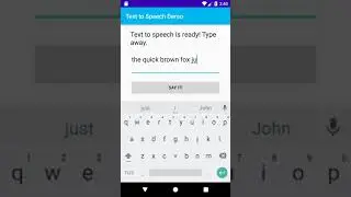Android Text to Speech demo (TTS)