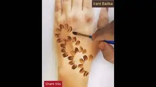 Eid Mubarak! Easy Henna design (part-1) #henna design #mehndidesign #easyhennaart #iranibalika