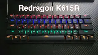 Trying a 60% Keyboard! Redragon K615R Review! Low Profile Mechanical Compact Keyboard Blue Switches