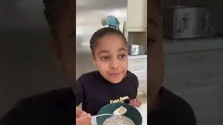 Cali’s Bird Chills on her Head While She Eats Breakfast