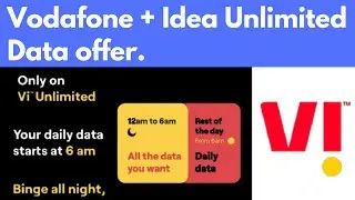 Vi Launches All Night BINGE OFFER - Free Unlimited Data -  New Offer From Vodafone Idea
