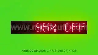 95% Off Scrolling Red Dot Matrix LED Text Animation on Green Screen Seamless Loop