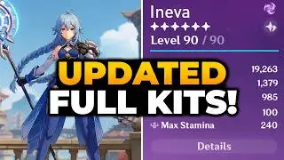 INEVA UPDATED FULL KIT AND 5.8 ALL DETAILS BREAKDOWN | Genshin Impact Ineva, Genshin Impact, Genshin