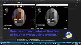 (OpenCV)How to convert colored LIVE Feed or Image to Grayscale using python?