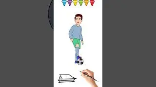 Как Нарисовать Футболиста #shorts #какнарисовать #Футболиста #рисование #рисовать  #speedpaint