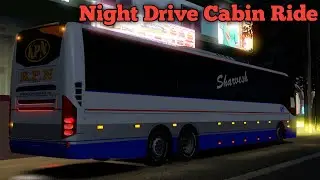 KPN Volvo Sleeper Bus | Night Driving Cabin Ride | Ets2 Bus Mod