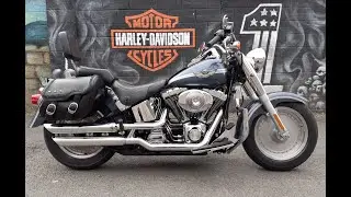2003 Blue Harley-Davidson FLSTFI Fatboy 1450cc 100th Anniversary Model