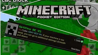OptiFine BE V5 || Gói tài nguyên giảm lag cực mạnh cho máy yếu Minecraft PE 1.16