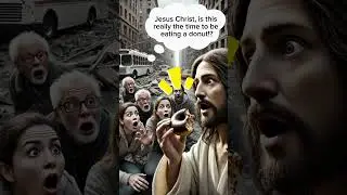 Jesus and the Giant Chocolate Donut: Epic NYC Cream Party Adventure! #jesus #jesuschrist #chocolate