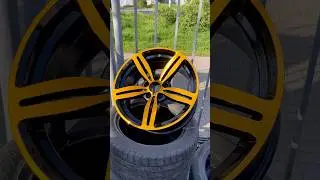 ⚡️Черный глянец с алмазной проточкой под золотым кенди лаком. #покраскадисков #ремонтдисков