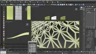 Grid structures 02: grid structures built out of 2D surfaces and 3D objects in 3ds max