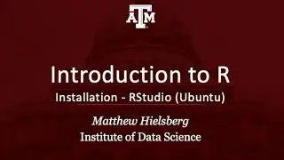 Introduction to R: Installation: RStudio; Ubuntu (01 02 installation 08 rstudio ubuntu)