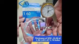 Why choose JAB optics high index 1.60 1.67 1.74 MR Material lens?  different thickness of sph -1000